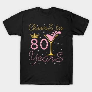 Nana Mommy Aunt Sister Wife Drinking Wine Cheers To 70 Years Happy Birthday To Me You T-Shirt